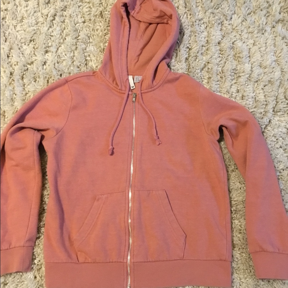 Peach/pink Zip-up hoodie